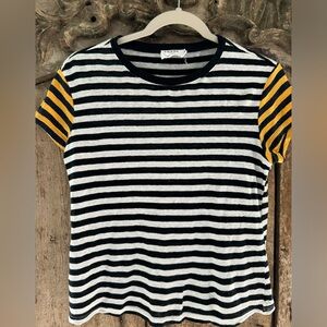 Frame tee grey and black striped. Size XS